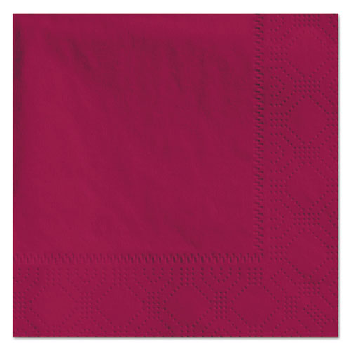 Beverage Napkins, 2-Ply, 9 1/2 X 9 1/2, Burgundy, 1000/carton