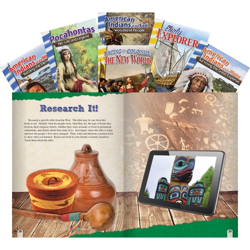 Shell Education Teacher Created Materials  The New World Book Set, Grade 4-5, 7"Wx9"H, 6/ST, Multi