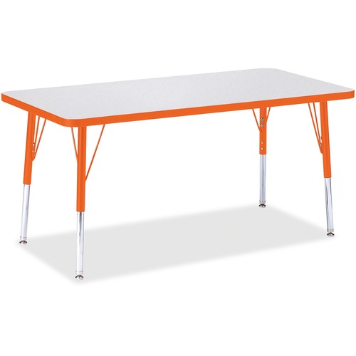 Jonti-Craft, Inc.  Kidz Activity Table, 25"x48"x15"-24", Orange