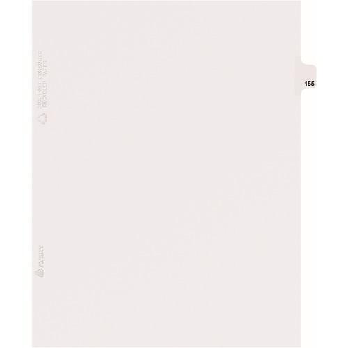 Avery  Dividers, "155", Side Tab, 8-1/2"x11", 25/PK, White
