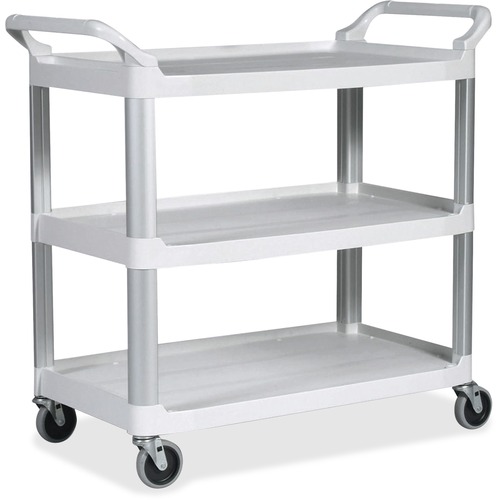Rubbermaid Commercial Products  Mobile Utility Cart, 300lb Cap, 15-1/8"x20-3/4"x36", White