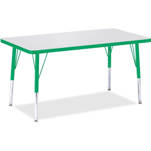 Jonti-Craft, Inc.  Kydz Activity Table, 24"x36"x15"-24", Gray/Green
