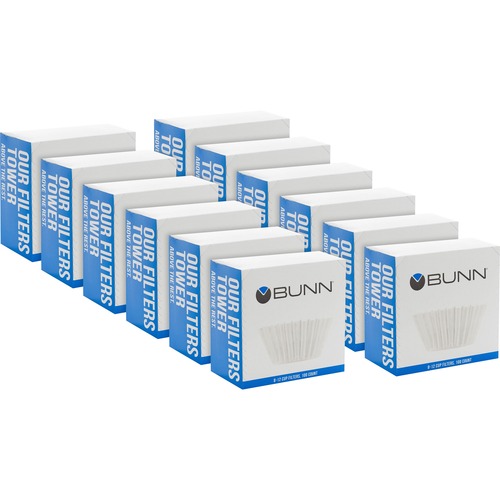 Bunn  Coffee Filters, 9-3/4"x4-1/4", 1200/CT, White