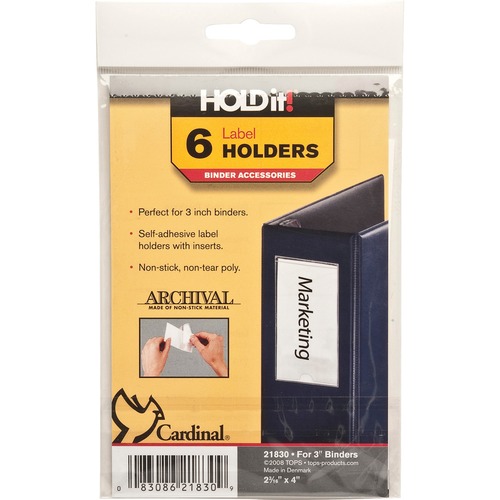 HOLDER,LABEL,ADHSVE,2X4,CLR