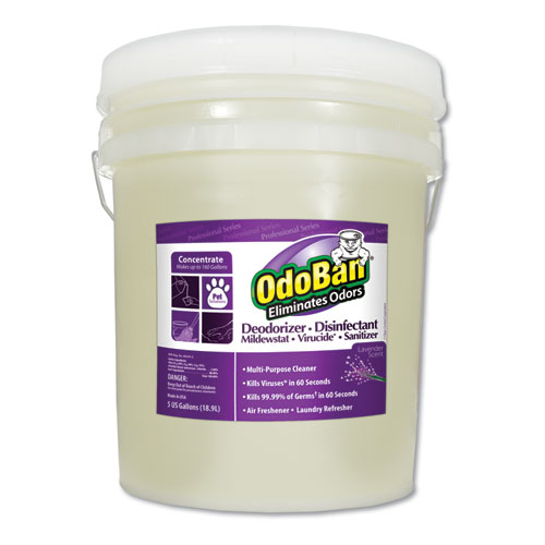 CONCENTRATED ODOR ELIMINATOR AND DISINFECTANT, LAVENDER SCENT, 5 GAL PAIL