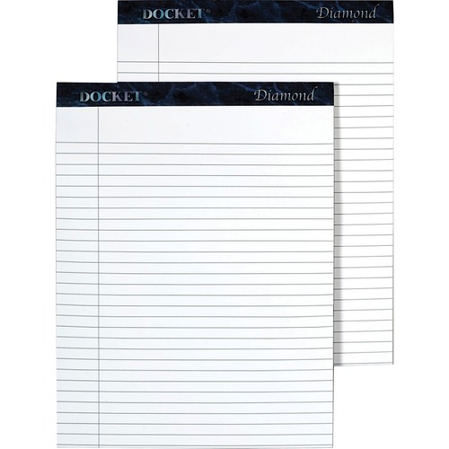 Tops  Notepad, Wide Rule, 24lb., 50 Shts, 8-1/2"x11-3/4", 2/BX, WE