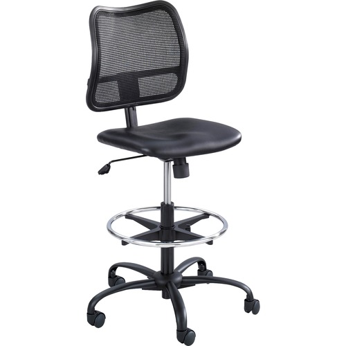 VUE SERIES MESH EXTENDED-HEIGHT CHAIR, 33" SEAT HEIGHT, SUPPORTS UP TO 250 LBS., BLACK SEAT/BLACK BACK, BLACK BASE