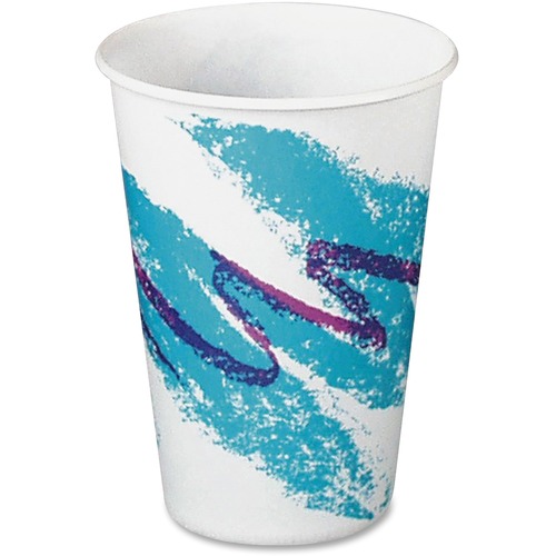 Solo Cup Company  Cold Cups, Waxed Paper, Jazz, 10oz, 1000/CT, White