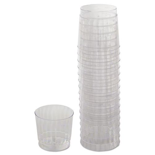 Classicware Tumblers, 9 Oz, Plastic, Clear, Rocks Glass, 16/bag, 15 Bag/carton