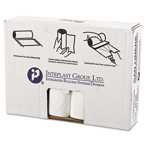 HIGH-DENSITY COMMERCIAL CAN LINERS VALUE PACK, 33 GAL, 14 MICRONS, 33" X 39", CLEAR, 250/CARTON