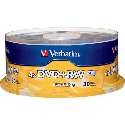 Dvd+rw Discs, 4.7gb, 4x, Spindle, 30/pack