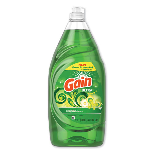 DISHWASHING LIQUID, GAIN ORIGINAL, 38 OZ BOTTLE, 8/CARTON