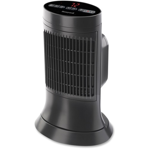 Digital Ceramic Mini Tower Heater, 750 - 1500 W, 10" X 7 5/8" X 14", Black