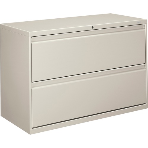 The HON Company  2-Drawer Lateral File, W/ Lock, 42"x19-1/4"x28-3/8", Lt Gray