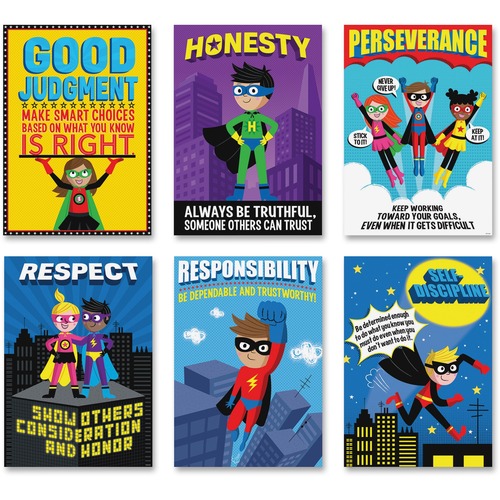 Creative Teaching Press  Superhero Poster Set, 6/PK, MI