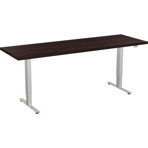 Special-T  Sit/Stand Table, Electric, 3 Stage, 24"x72"x46", Espresso