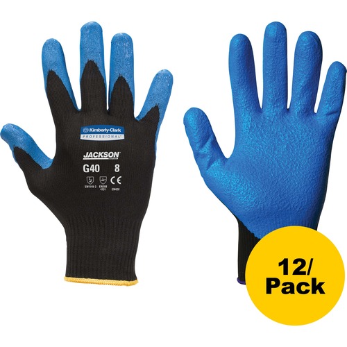 G40 Nitrile Coated Gloves, 230 Mm Length, Medium/size 8, Blue, 12 Pairs