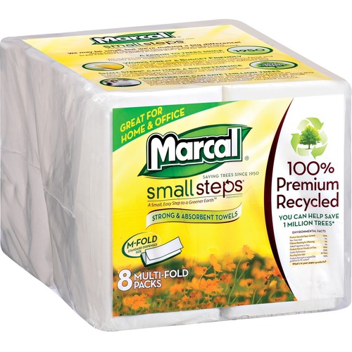 Marcal Paper Mills, Inc  Paper Towel, M-Fold, 2000/BG, White