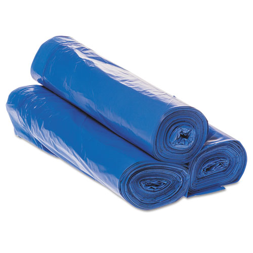 DRAW-TUFF INSTITUTIONAL DRAW-TAPE CAN LINERS, 30 GAL, 1 MIL, 30.5" X 40", BLUE, 200/CARTON