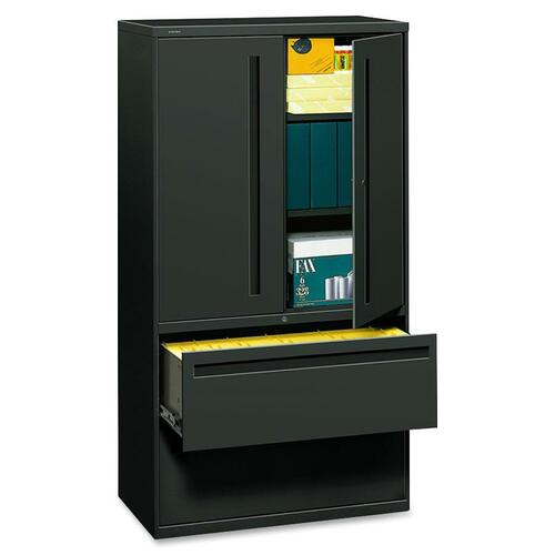 700 SERIES LATERAL FILE WITH STORAGE CABINET, 36W X 18D X 64.25H, CHARCOAL