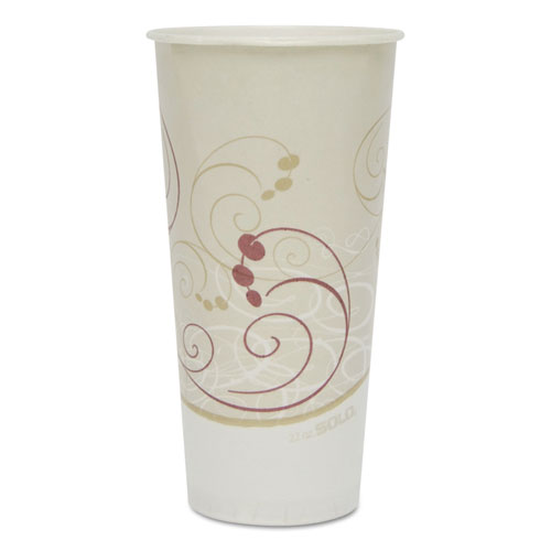 Symphony Treated-Paper Cold Cups, 22oz, White/beige/red, 50/bag, 20 Bags/carton