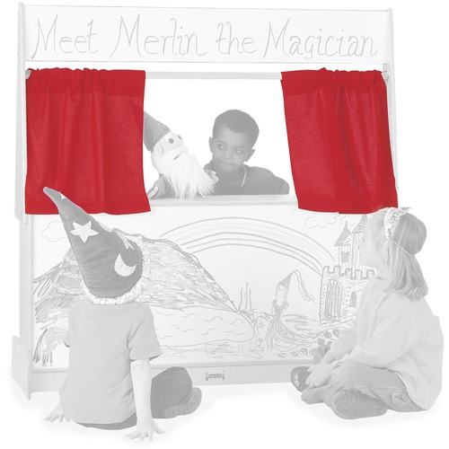 Jonti-Craft, Inc.  Imagination Station, w/Curtains, 18.5"x26", Red