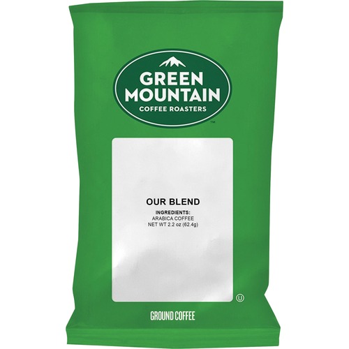 Green Mountain  Our Blend Coffee, Light/Mild, Ground, 100/CT, Green