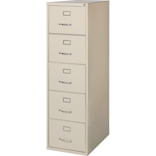 Lorell  Vertical File Cabinet, 18"x28-1/2"x, 61-3/4", Putty