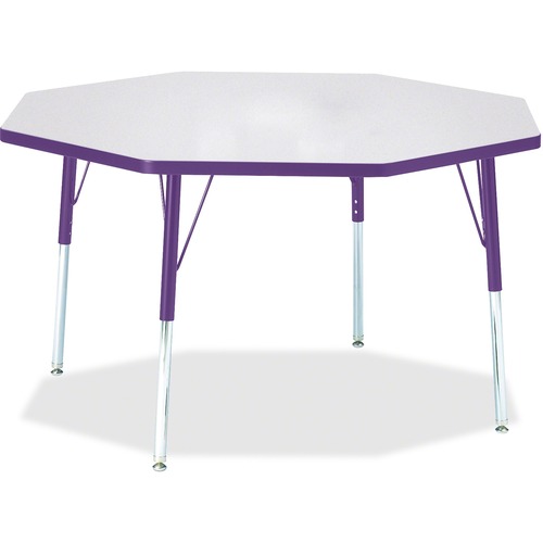 Jonti-Craft, Inc.  Activity Table, Octagon, 24"-31"x48", Purple