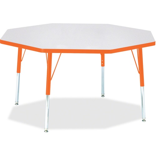 Jonti-Craft, Inc.  Activity Table, Octagon, 15"-24"x48", Orange