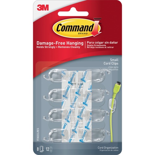 CLIPS,CORD,CLR,SMALL,8/PK