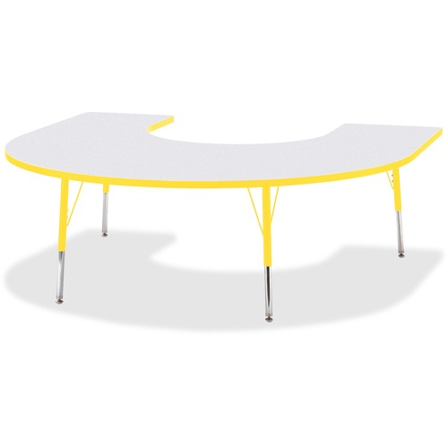 Jonti-Craft, Inc.  Activity Table, Horseshoe, 24"-31"x66"x60", Yellow