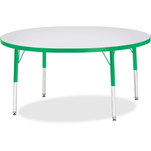 Jonti-Craft, Inc.  Activity Table, Round, 15"-24"x48", Green