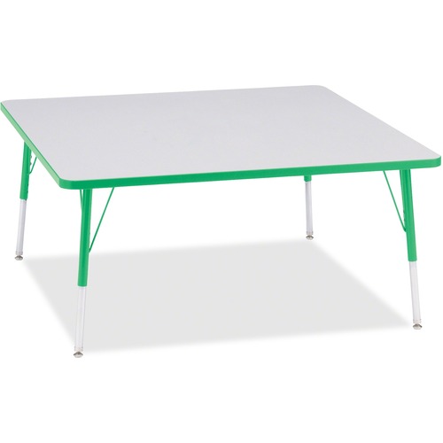 Jonti-Craft, Inc.  Activity Table, Square, 24"-13"x48"x48", Green