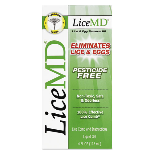 PESTICIDE FREE LICE AND EGG REMOVAL KIT, 4 OZ GEL, 12/CARTON