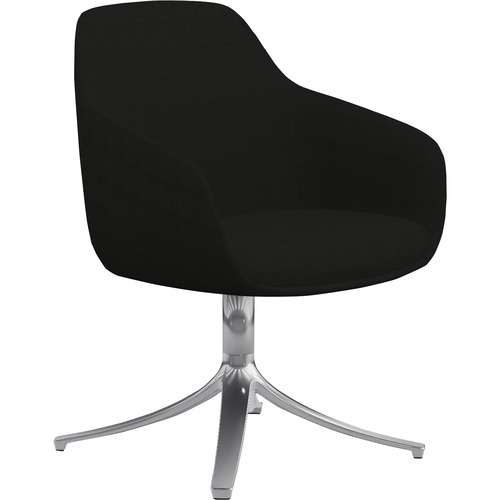 9to5 Seating  Lounge Chair,Swivel,24-1/2"x24"x34-1/2",ON Fabric/PLSHD Base