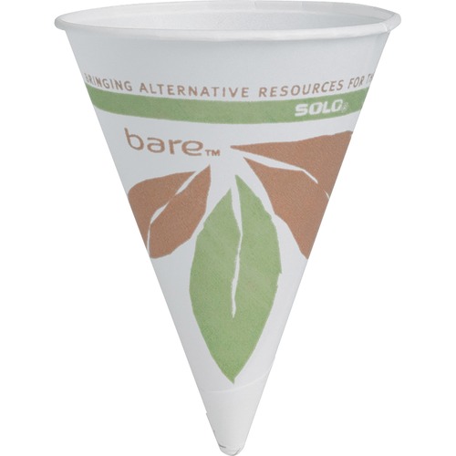 Solo Cup Company  Cone Cups, Paper/Dry Wax, 4 oz, 200/PK, MI