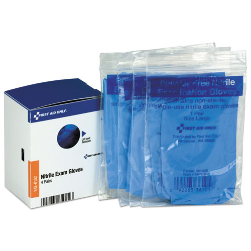 Refill For Smartcompliance General Business Cabinet, Nitrile Exam Gloves, 4pr/bx