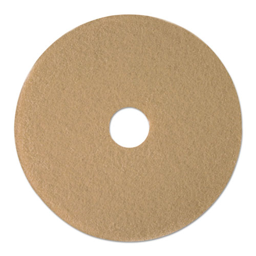 TAN BURNISHING FLOOR PADS, 19" DIAMETER, 5/CARTON