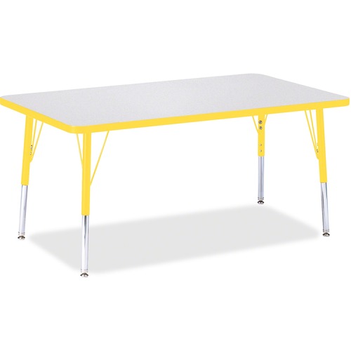 Jonti-Craft, Inc.  Kydz Activity Table, 30"x48"x15'x24", Gray/Yellow