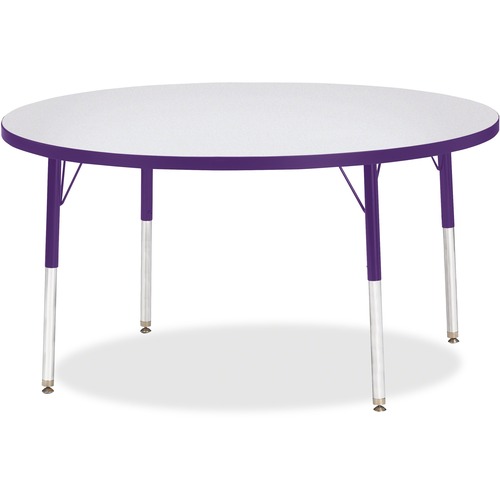 Jonti-Craft, Inc.  Activity Table, Round, 24"-31"x48", Purple