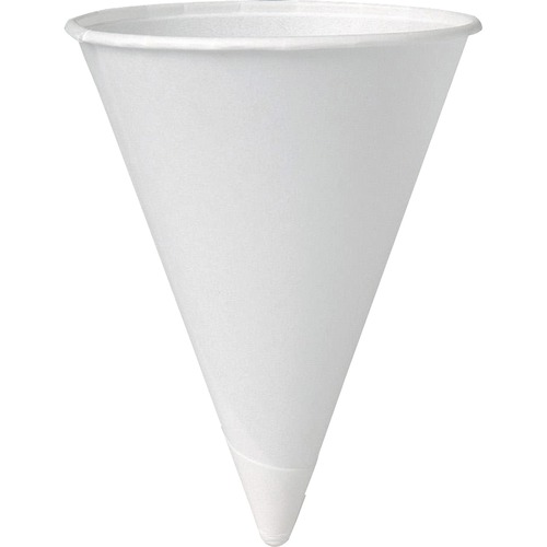 Solo Cup Company  Cone Cups, Paper/Dry Wax, 4 oz, 200/PK, White