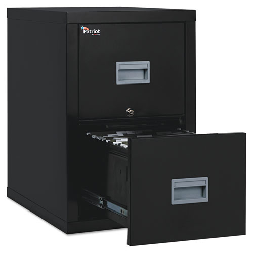 PATRIOT INSULATED TWO-DRAWER FIRE FILE, 17.75W X 25D X 27.75H, BLACK