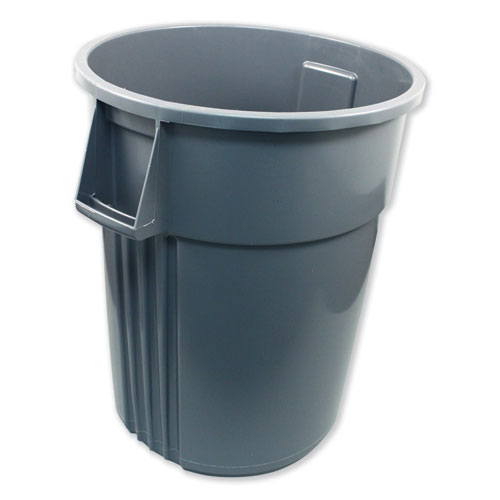 ADVANCED GATOR WASTE CONTAINER, ROUND, PLASTIC, 55 GAL, GRAY