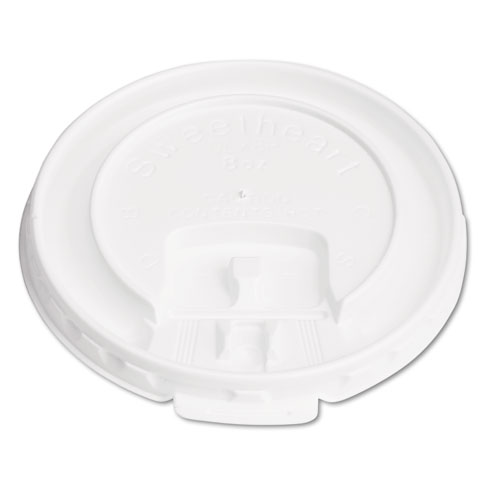 LIFT BACK AND LOCK TAB CUP LIDS FOR FOAM CUPS, FOR SLOX8J, WHITE, 2000/CARTON