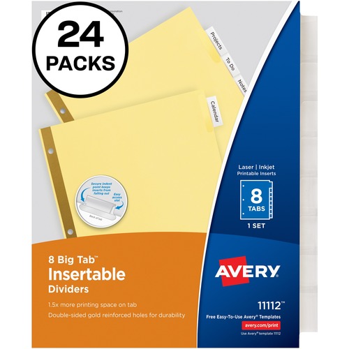 DIVIDERS,INSERT,PAPER,8TAB