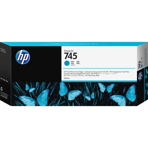 Hewlett-Packard  Ink Cartridge, Designjet HP 745, 300-ml, CYN