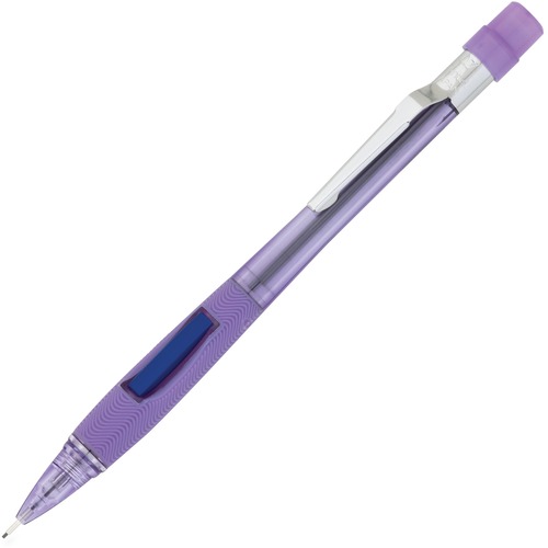 QUICKER CLICKER MECHANICAL PENCIL, 0.7 MM, HB (#2.5), BLACK LEAD, TRANSPARENT VIOLET BARREL