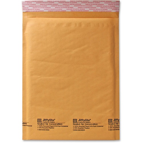 JIFFYLITE SELF-SEAL BUBBLE MAILER, #7, BARRIER BUBBLE LINING, SELF-ADHESIVE CLOSURE, 14.25 X 20, GOLDEN KRAFT, 50/CARTON