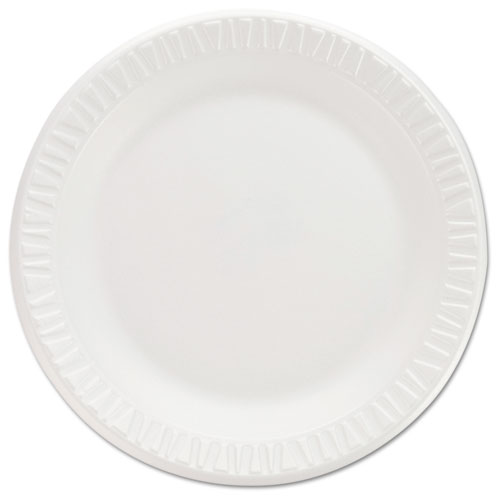 Non-Laminated Foam Dinnerware, Plates, 7"diameter, White,125/pack,8/carton